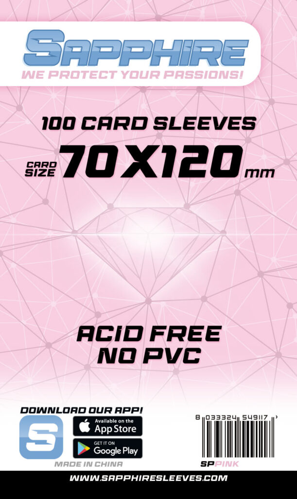 Bustine Sapphire Sleeves – PINK (70x120mm)
