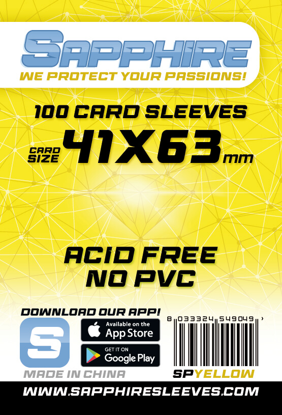 Bustine Sapphire Sleeves – YELLOW (41x63mm)

