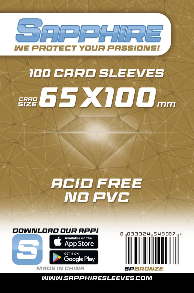 Bustine Sapphire Sleeves – BRONZE (65x100mm)
