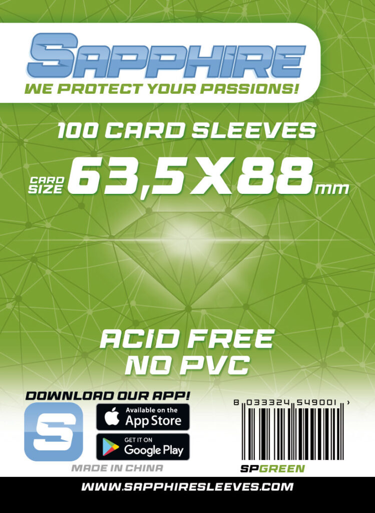 Bustine Sapphire Sleeves – GREEN (63,5x88mm)
