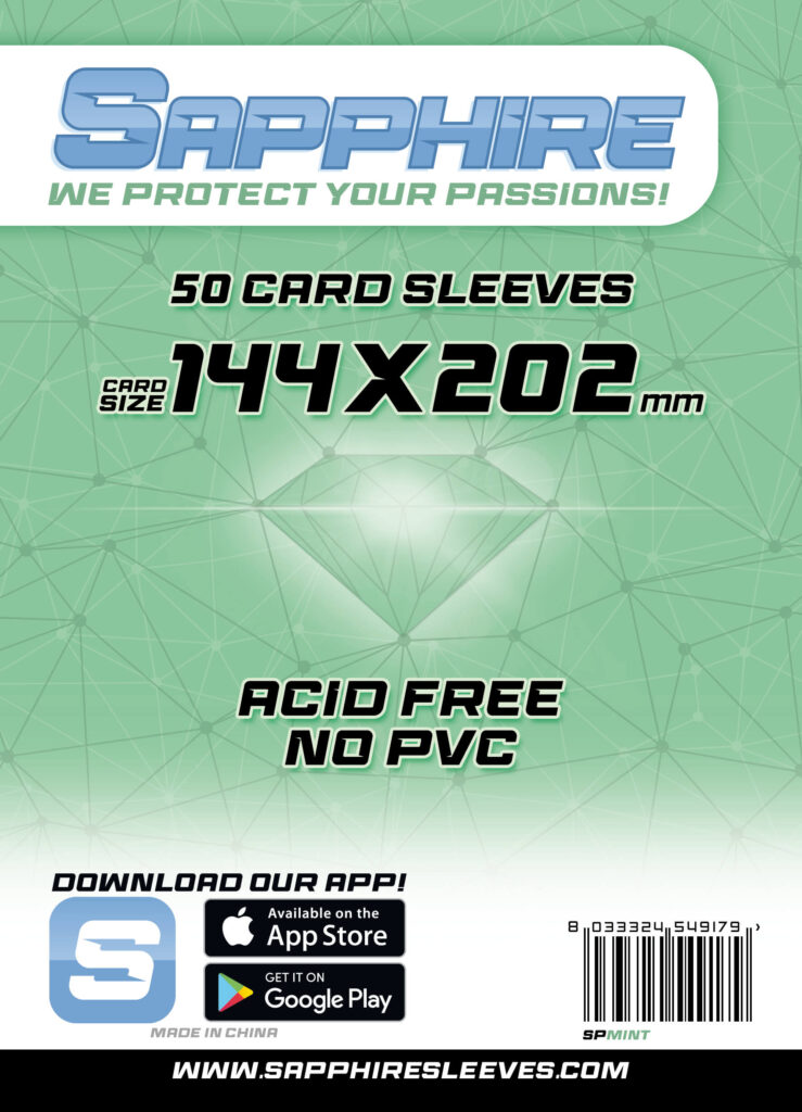 Bustine Sapphire Sleeves – MINT (144x202mm)
