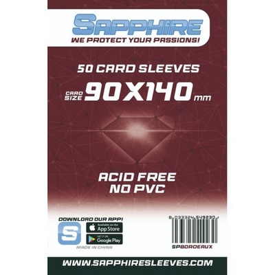 Bustine Sapphire Sleeves – BORDEAUX (90x140mm)
