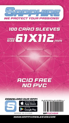 Bustine Sapphire Sleeves – FUCHSIA (61x112mm)

