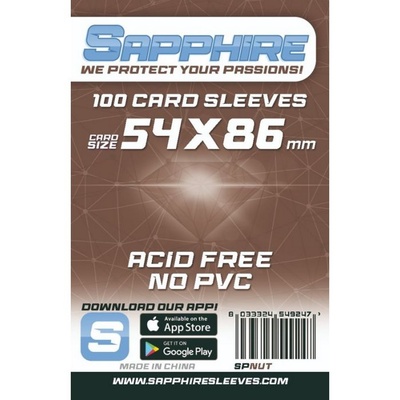 Bustine Sapphire Sleeves – NUT (54x86mm)
